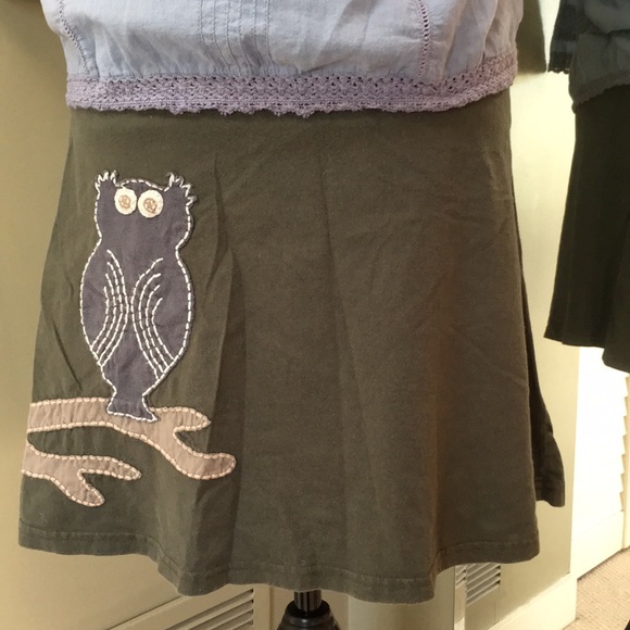 Anthropologie Synergy Organic Cotton Owl Skirt - Picture 3 of 8